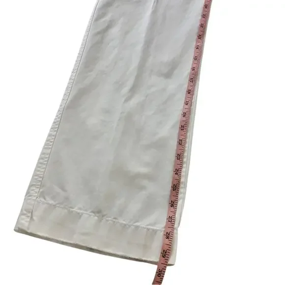 Gap Original White Khaki Original Boy Cut Wide Leg Distressed Trouser Style Pant - Picture 11 of 16